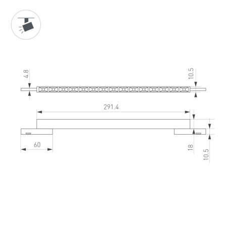 Трековые светильники — Светильник на шине Arlight 043276 купить в 