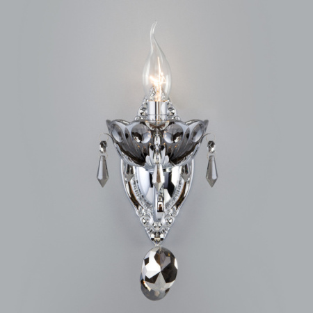 Настенные бра — Бра Eurosvet 10103/1 хром/дымчатый хрусталь Strotskis купить в 