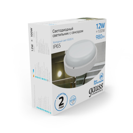 Пылевлагозащищенные светильники — Пылевлагозащищенный светильник Gauss 126411312-S купить в 