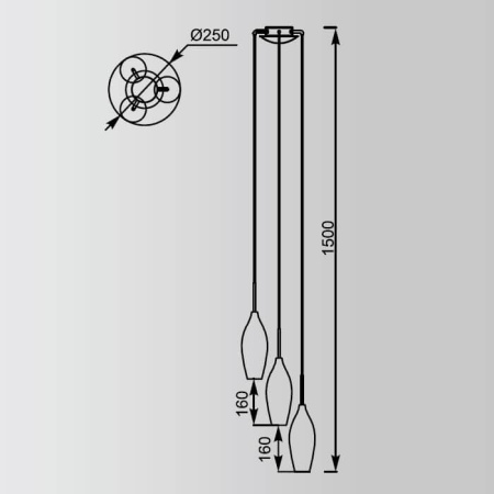 Подвесные светильники — Подвесной светильник Zumaline Champagne MD2101A-3W купить в 