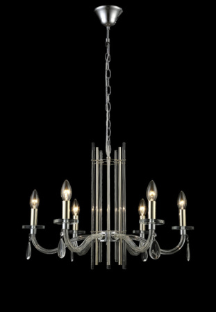 Люстры подвесные — Подвесная люстра Crystal Lux AURELIO SP6 GOLD+CHROME/TRANSPARENT купить в 