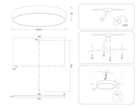 Накладные светильники — Накладной светильник Ambrella Light FV5540 купить в 