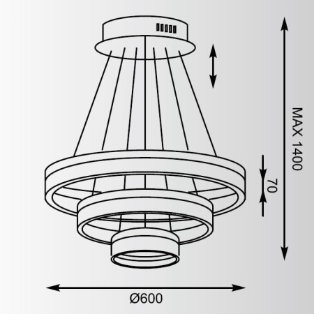 Люстры подвесные — Подвесная светодиодная люстра Zumaline Circle L-CD-03 купить в 