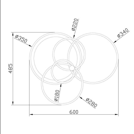 Потолочные люстры — Потолочная светодиодная люстра Escada CONTOUR 10213/4LED BL Chrome купить в 
