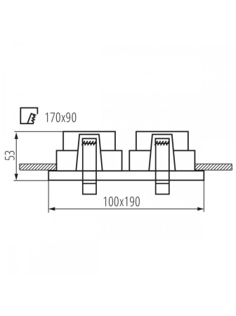 Точечные светильники — Встраиваемый светильник Kanlux Reul 2xDTL W/B 33663 купить в 