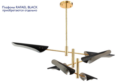 Люстры на штанге — Люстра на штанге Crystal Lux RAFAEL SP6 GOLD купить в 
