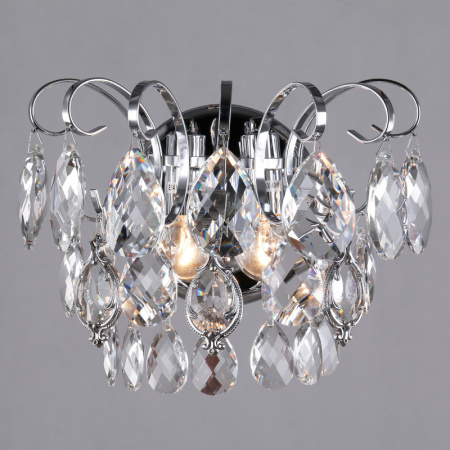 Настенные бра — Бра Eurosvet 10081/2 хром/прозрачный хрусталь Strotskis купить в  Настенные бра — Бра Eurosvet 10081/2 хром/прозрачный хрусталь Strotskis купить в