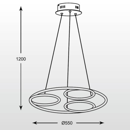 Люстры подвесные — Подвесная светодиодная люстра Zumaline Peria MP82024-1A купить в 