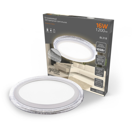 Встраиваемые точечные светильники — Встраиваемый светильник Gauss BL318 купить в 