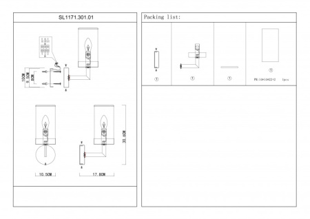 Настенные бра — Бра ST-Luce SL1171.301.01 купить в 