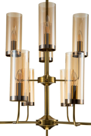 Люстры на штанге — Подвесная люстра Indigo Balletto 13014/12R Brass V000254 купить в  Люстры на штанге — Подвесная люстра Indigo Balletto 13014/12R Brass V000254 купить в