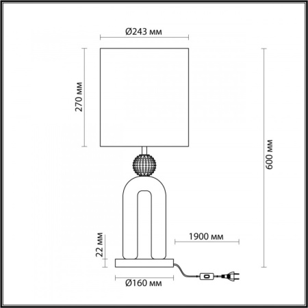 Настольные лампы — Настольная лампа Odeon Light 5410/1T купить в 