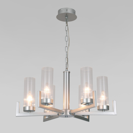 Люстры подвесные — Подвесная люстра Eurosvet 60133/6 серебро купить в 
