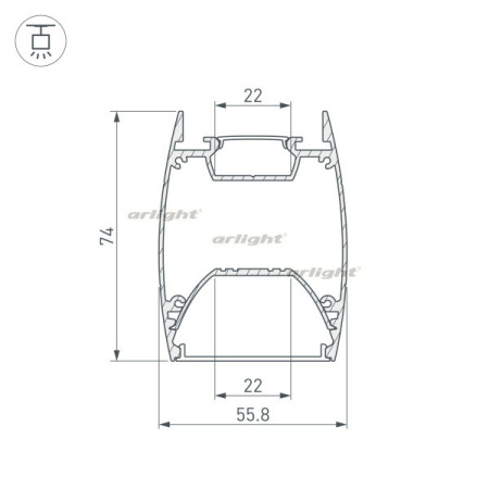 Профили для светодиодных лент — Профиль Arlight 036345 купить в  Профили для светодиодных лент — Профиль Arlight 036345 купить в