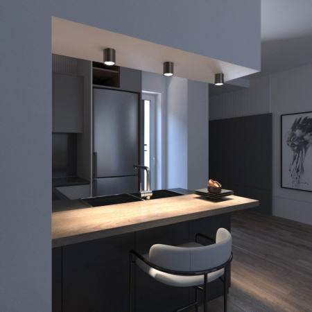 Накладные точечные светильники — Накладной светильник Elektrostandard DLR024 6W 4200K Черный жемчуг купить в 