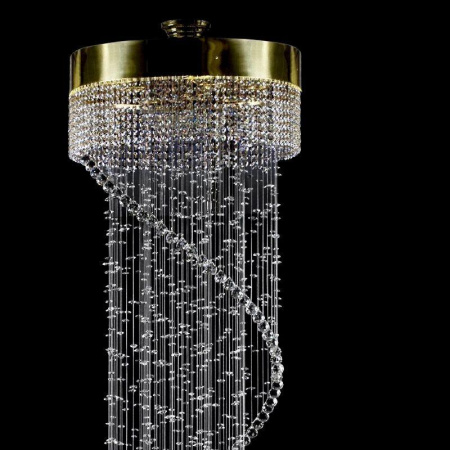Люстры каскадные — Каскадная люстра Artglass Spiral 600X2500 Chaos CE купить в 