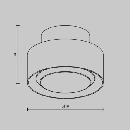 Накладные точечные светильники — Накладной светильник Maytoni Technical C092CL-GX53-MG купить в 