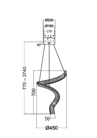 Подвесные светильники — Подвесной светильник Maytoni P097PL-L48BS3K купить в 