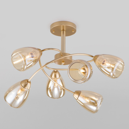 Люстры на штанге — Люстра на штанге Eurosvet 30168/6 матовое золото купить в 