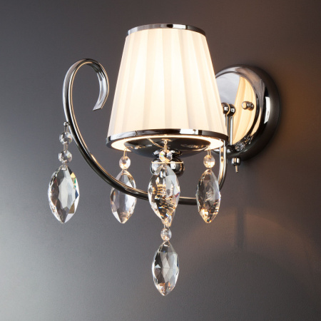 Настенные бра — Бра Eurosvet 10021/1 хром/прозрачный хрусталь Strotskis купить в 