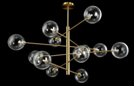 Люстры на штанге — Люстра на штанге Crystal Lux MARZO SP12 BRONZE/TRANSPARENTE купить в 