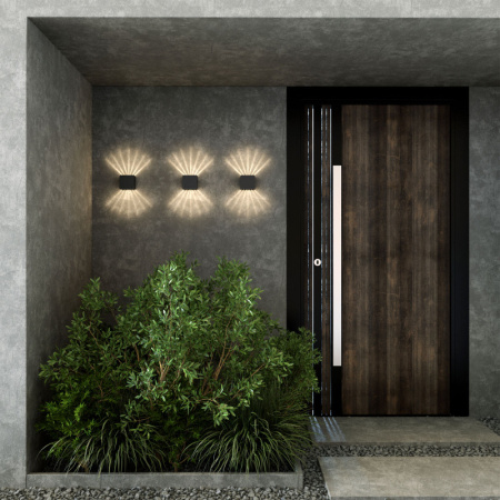 Уличные настенные светильники — Светильник настенный Elektrostandard Sole черный (35149/D) купить в 