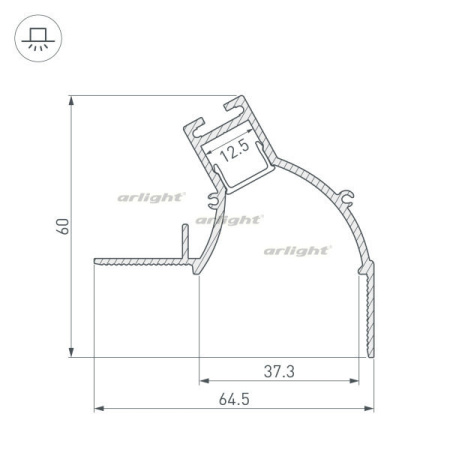 Профили для светодиодных лент — Профиль Arlight 034981 купить в 