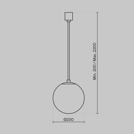 Подвесные светильники — Подвесной светильник Maytoni Technical P039PL-5W4K-20-B купить в 