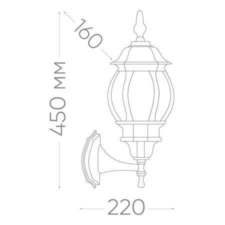 Уличные настенные светильники — Светильник настенный Feron 11096 купить в 