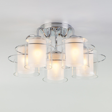 Люстры на штанге — Люстра на штанге Eurosvet 30160/5 хром купить в 