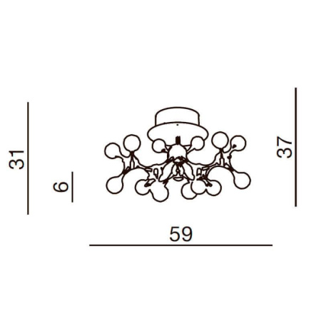 Потолочные люстры — Потолочная люстра Azzardo Neurono 18 top AZ0553 купить в 