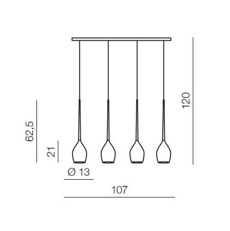 Подвесные светильники — Подвесной светильник Azzardo Izza 4 AZ2938 купить в 