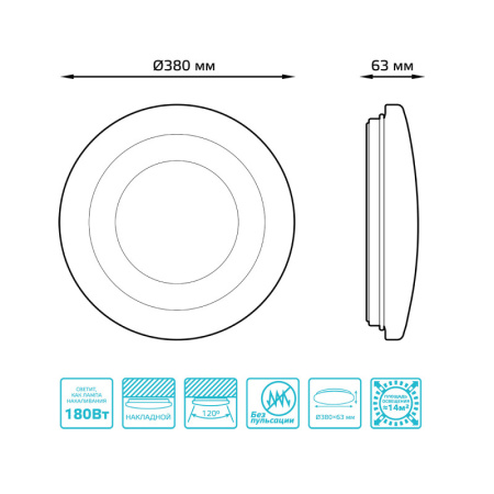 Накладные светильники — Накладной светильник Gauss 941411224R купить в  Накладные светильники — Накладной светильник Gauss 941411224R купить в