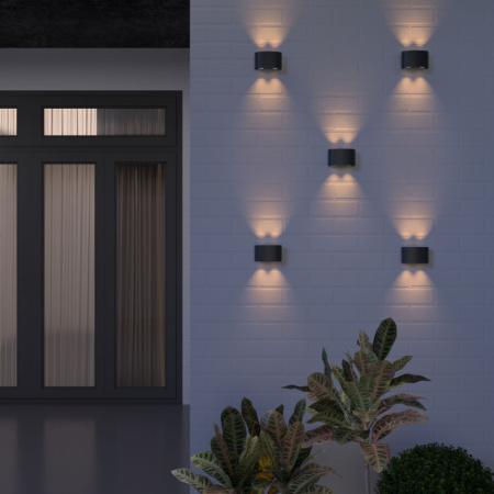 Уличные настенные светильники — Светильник настенный Elektrostandard 1555 TECHNO LED TWINKY DOUBLE черный купить в 