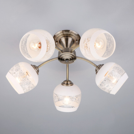 Люстры на штанге — Люстра на штанге Eurosvet 30118/5 античная бронза купить в 