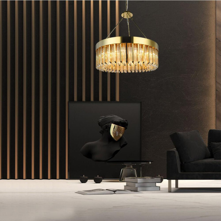 Люстры подвесные — Подвесная люстра Lumien Hall Карре LH3056/12P-GDCG купить в 