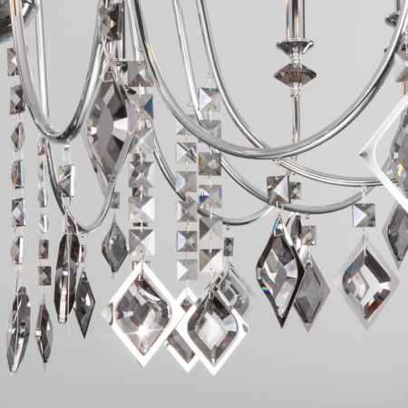 Люстры подвесные — Подвесная люстра Eurosvet 10120/12 хром/дымчатый хрусталь Strotskis Smart (10110/12) купить в  Люстры подвесные — Подвесная люстра Eurosvet 10120/12 хром/дымчатый хрусталь Strotskis Smart (10110/12) купить в