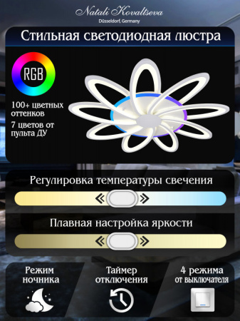 Люстры накладные — Накладная люстра Natali Kovaltseva LED LAMPS 81151 купить в 