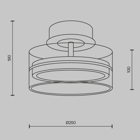 Накладные светильники — Накладной светильник Maytoni MOD348CL-L18BBS3K купить в 
