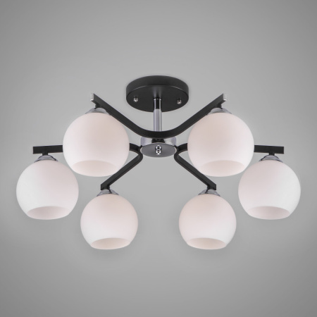 Люстры на штанге — Люстра на штанге Eurosvet 30145/6 хром/венге купить в 