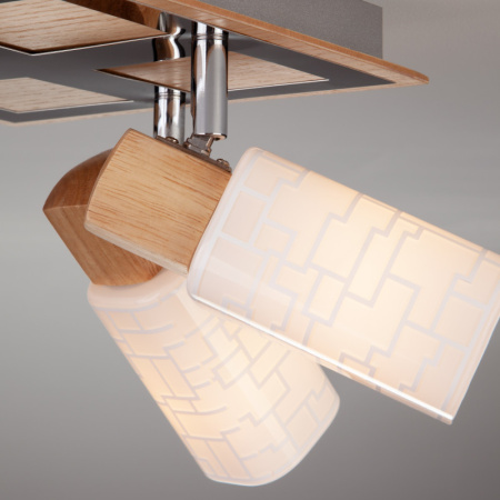 Споты — Спот Eurosvet 20029/4 хром/светлое дерево купить в 