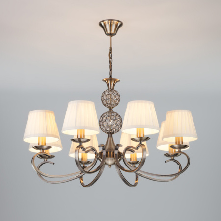 Люстры подвесные — Подвесная люстра Eurosvet 60089/8 античная бронза купить в 