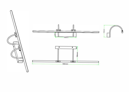 Светильники для картин и зеркал — Светильник для картин Zortes ZRS.2826.18 купить в 