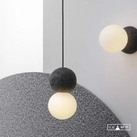 Потолочные светильники — Бра iLamp Foxtrot 10695W/1-D100 BK-WH купить в 