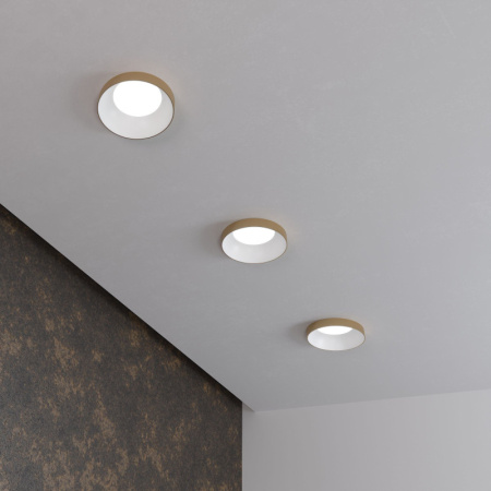 Встраиваемые точечные светильники — Встраиваемый светильник Elektrostandard 112 MR16 белый/золото купить в 