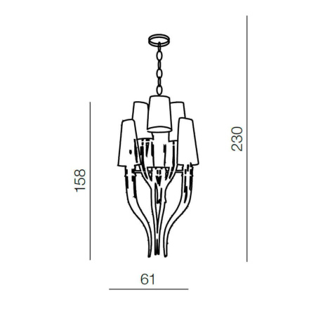 Люстры подвесные — Подвесная люстра Azzardo Diablo 3+3 AZ1417 купить в  Люстры подвесные — Подвесная люстра Azzardo Diablo 3+3 AZ1417 купить в