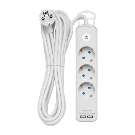 Удлинители кабелей — Удлинитель Duwi 2хUSB 3гн 5м с/з 32065 4 купить в  Удлинители кабелей — Удлинитель Duwi 2хUSB 3гн 5м с/з 32065 4 купить в