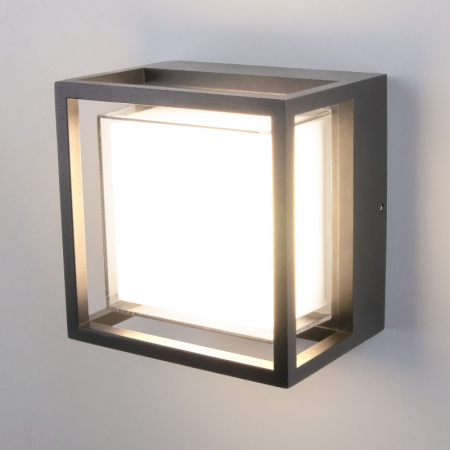 Уличные настенные светильники — Светильник настенный Elektrostandard 1533 TECHNO LED серый купить в 