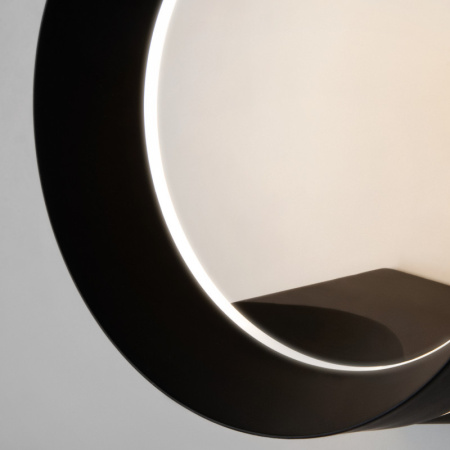 Уличные настенные светильники — Светильник настенный Elektrostandard 1710 TECHNO LED Ring чёрный купить в 