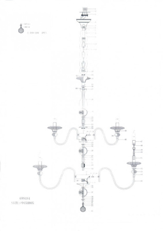 Потолочные люстры — Подвесная люстра Osgona Azzurro 699184 купить в 